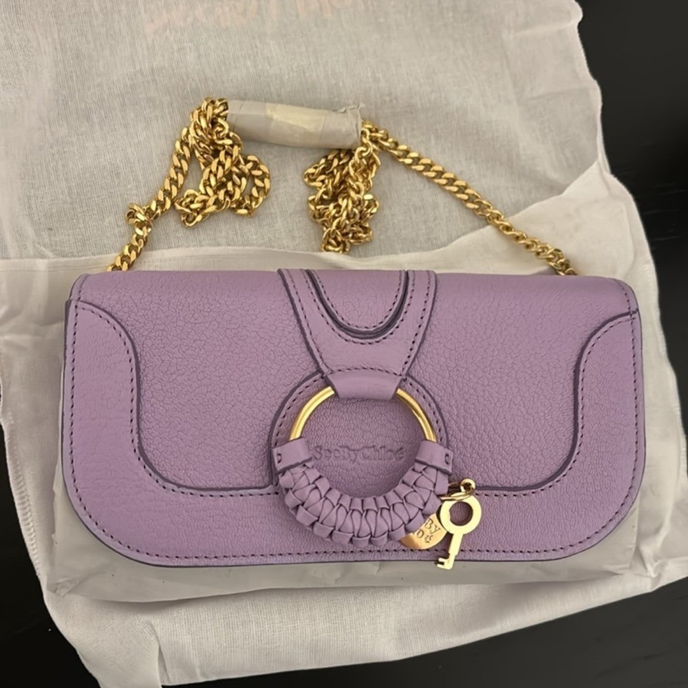 Brand New See by Chloé Chain Wallet Lavender